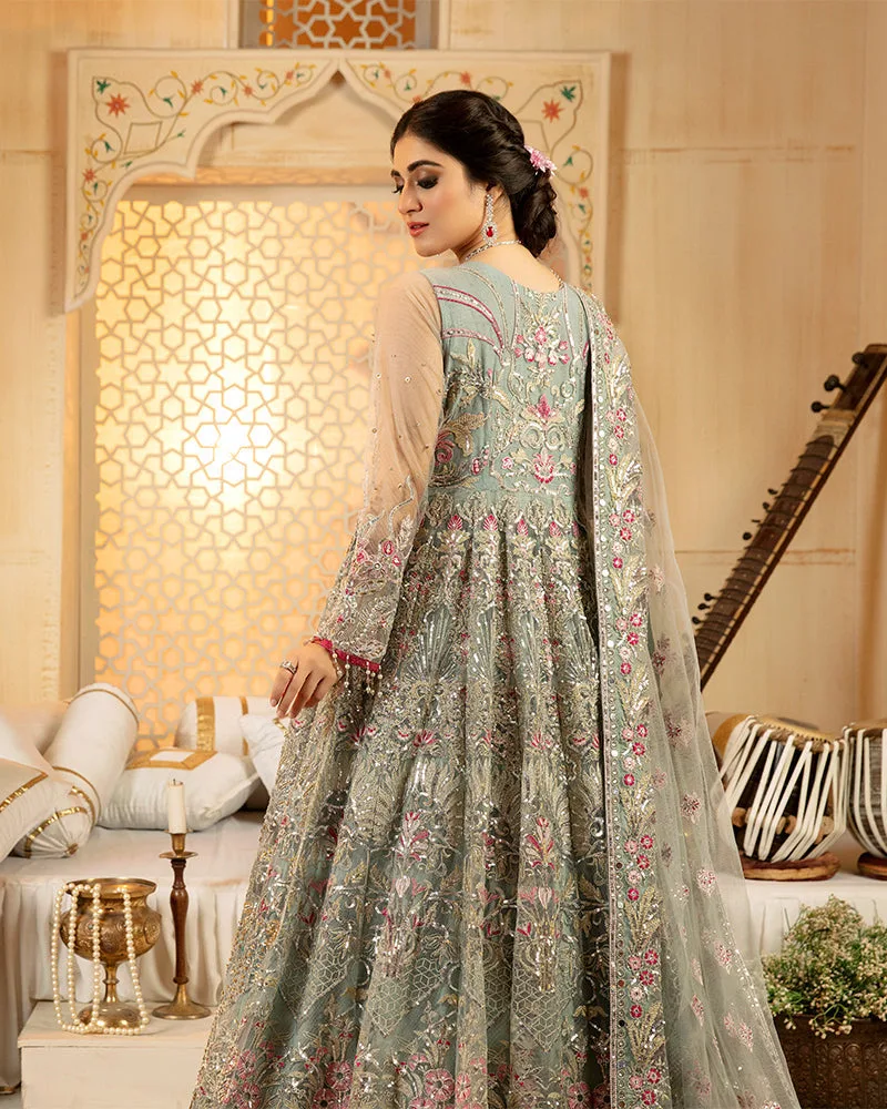 Bridal gown with grip and net detailing – view 6 – Poshaq