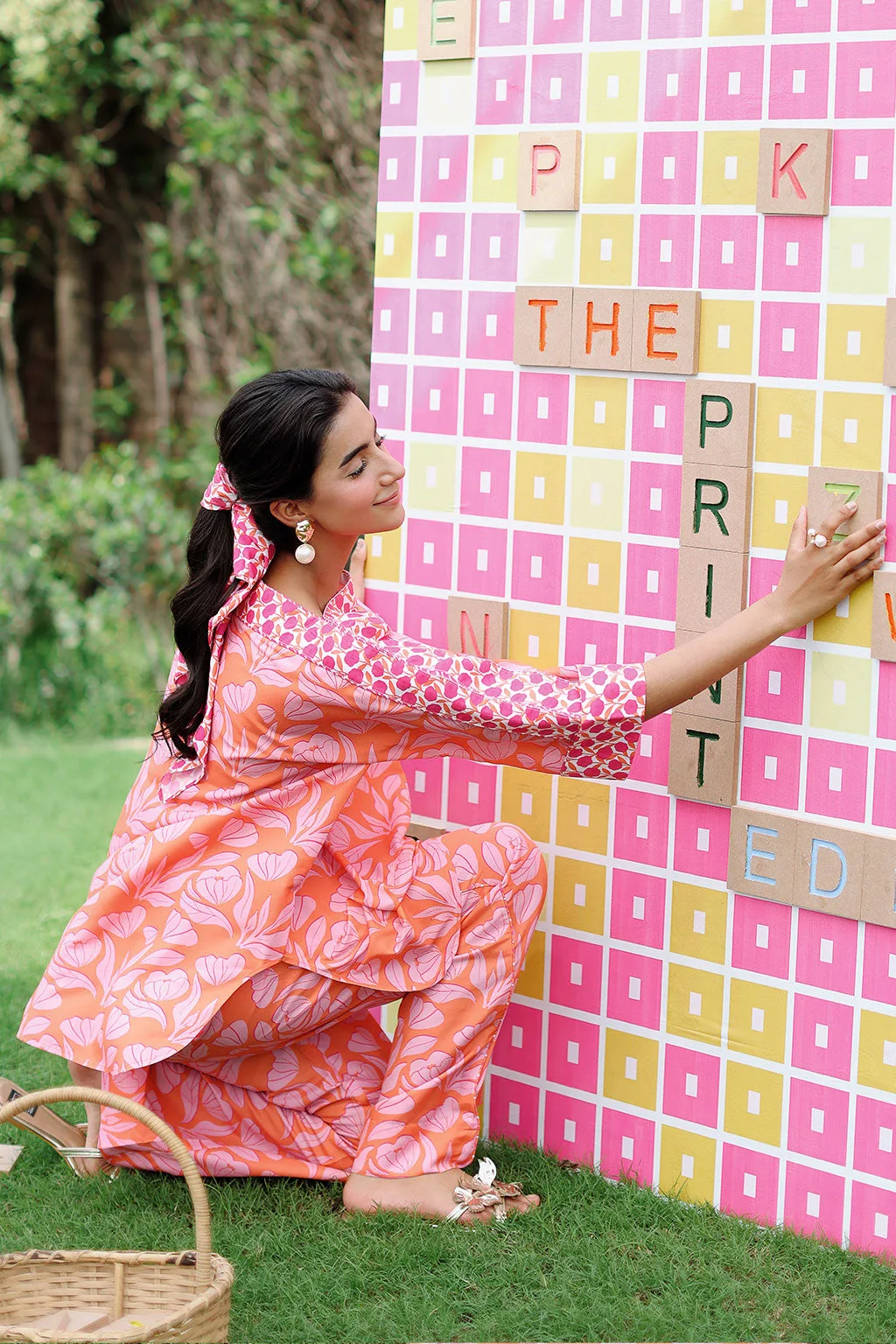 Coral lawn two‑piece suit with relaxed fit – view 5 – Poshaq