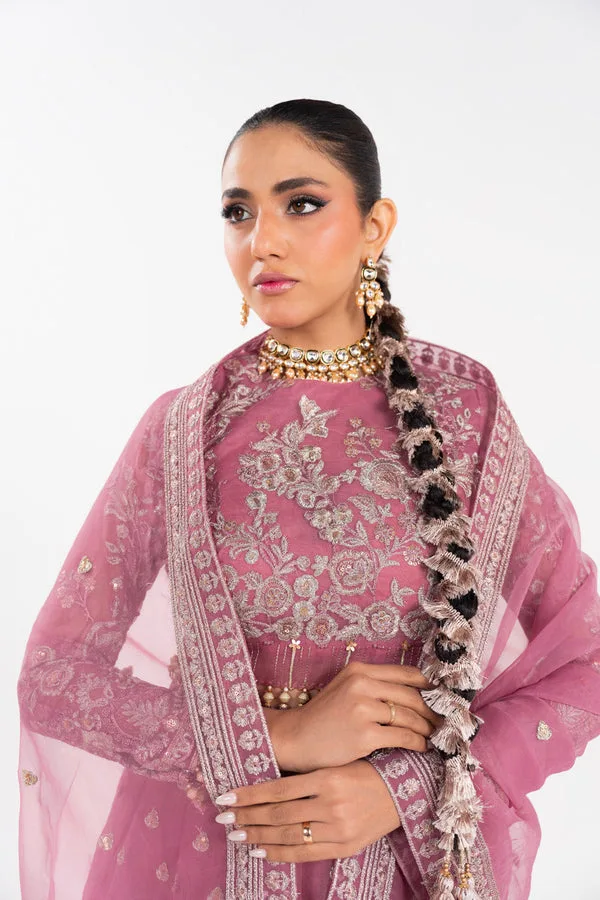 Blush pink formal suit with organza detailing – view 3 – Poshaq