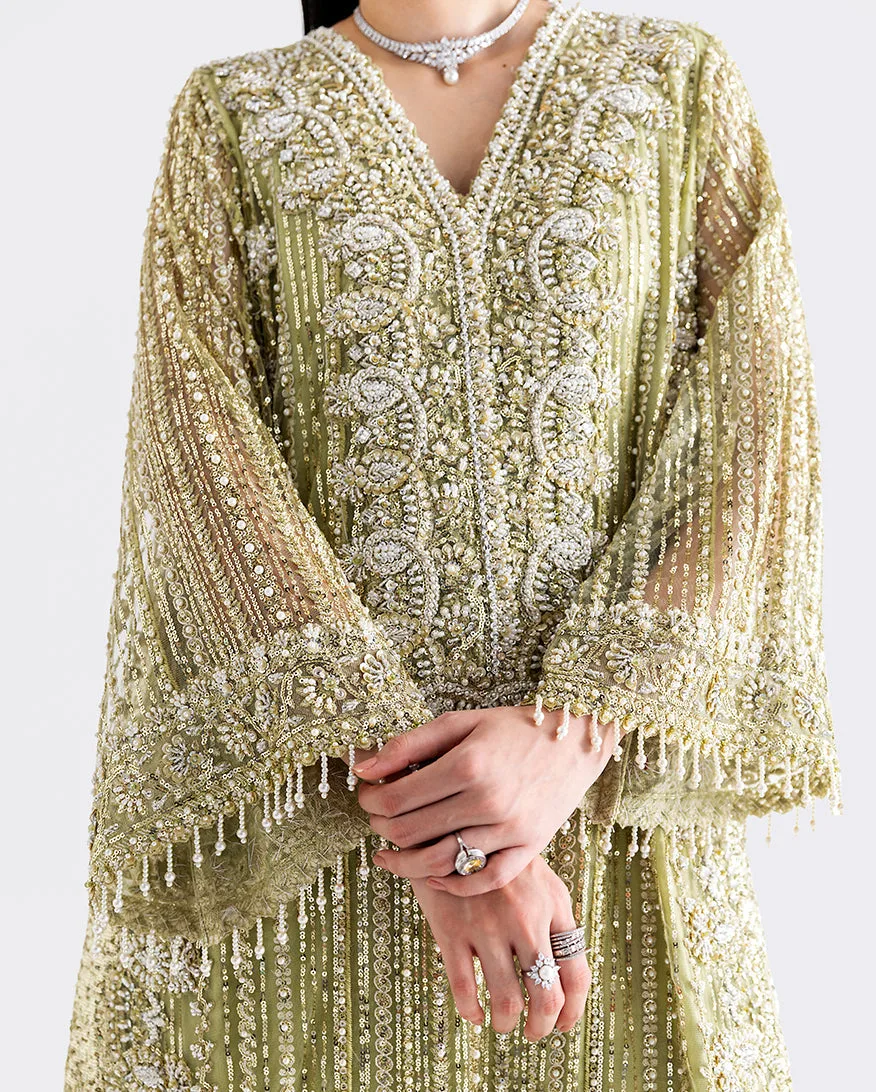 Dellaby formal dress in raw silk, organza and net – view 5 – Poshaq