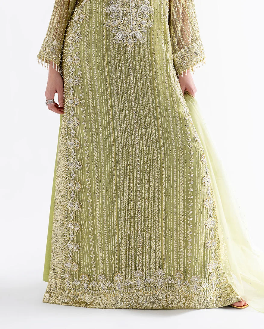 Dellaby formal dress in raw silk, organza and net – view 6 – Poshaq