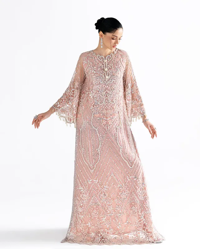 Daphne luxury RTD set in raw silk and organza with net detailing – view 1 – Poshaq