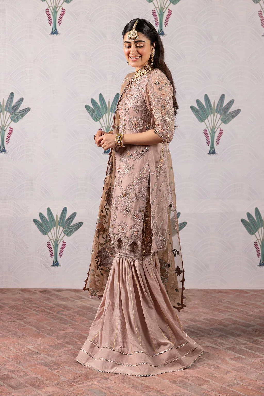 Iznik ISC-04 Maala unstitched set in organza, chiffon and silk – view 6 – Poshaq